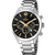 Męski zegarek Festina typu chronograf z czarną tarczą i srebrną bransoletą ze stali szlachetnej