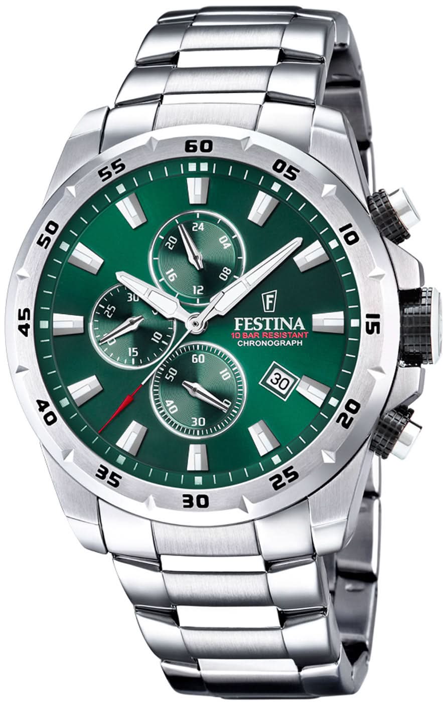 Montre homme Festina Timeless Chronograph F20463 • Chronographe • Acier inoxydable robuste