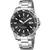 Męski zegarek typu diver Festina z czarną tarczą, metalową bransoletą i lunetą