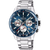 Męski zegarek Festina typu chronograf z niebieską tarczą, stalową bransoletą i licznikami chronografu