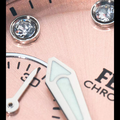 Festina Boyfriend F20603/7 Damenuhr • Rosa Zifferblatt mit Kristallen • Hochwertiger Edelstahl