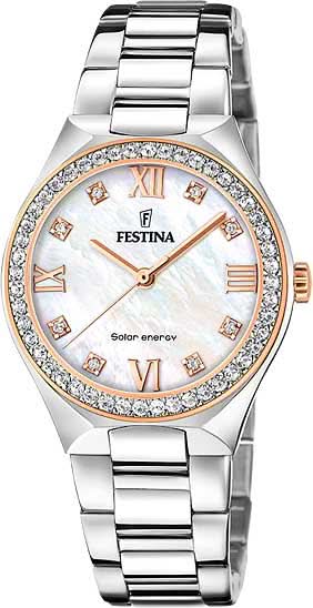 Montre pour femme Festina Solar Energy F20658/2 • Mouvement à quartz solaire • Boîtier robuste en acier inoxydable