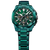 Zegarek męski Festina Chrono Bike, okrągła zielona koperta z tarczą i metalową bransoletą