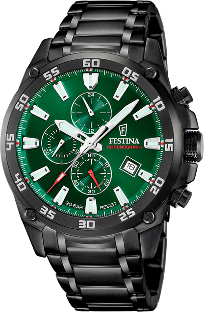 Festina Timeless F20735/2 Herrenuhr • 20 ATM • Chronograph