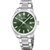 Zegarek męski Festina z okrągłą kopertą ze stali szlachetnej, metalową bransoletą i zieloną tarczą