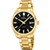 Zegarek męski Festina ze złotą metalową bransoletą i czarną tarczą analogową