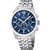Zegarek męski Festina typu chronograf z bransoletą ze stali szlachetnej, niebieską tarczą i datownikiem