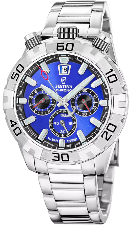 Festina The Originals Bullhead F20743/3 Herrenuhr • Sportliches Design • Edelstahl