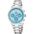 Zegarek męski Festina Chronograph: błękitna tarcza, bransoleta ze stali szlachetnej