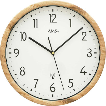 Horloge murale AMS 30x30x6 cm plastique • Radiopilotée • Design intemporel