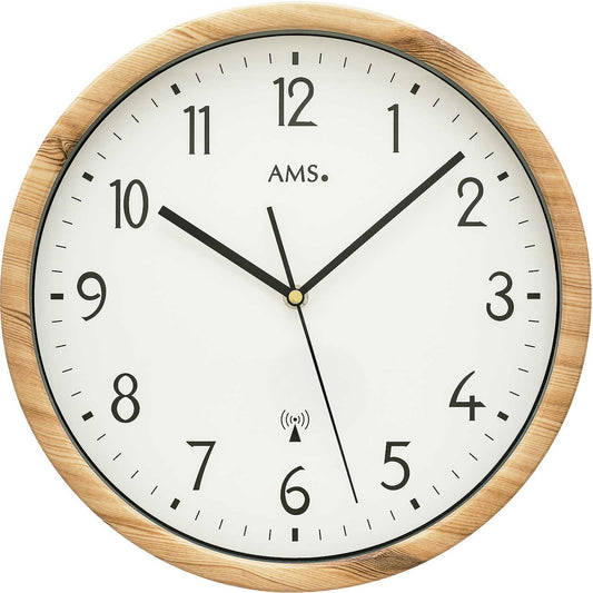 Horloge murale AMS 30x30x6 cm plastique • Radiopilotée • Design intemporel
