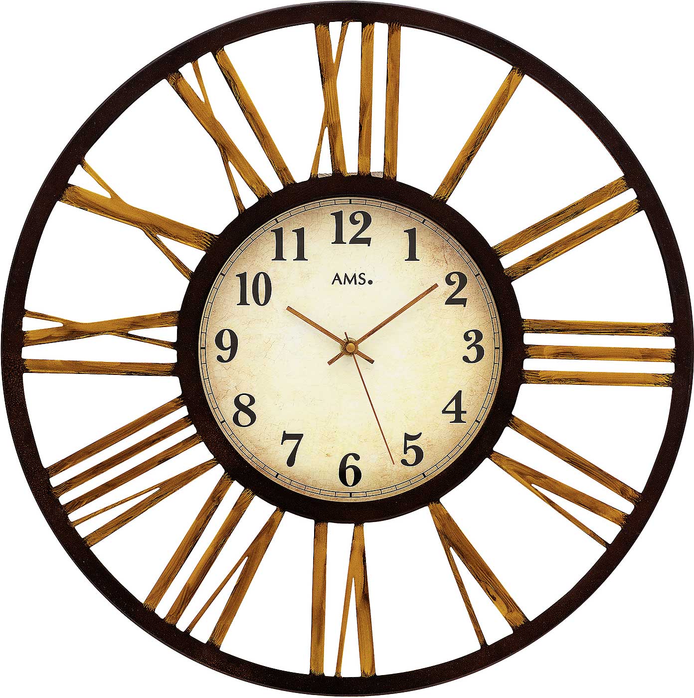 AMS Wall Clock 50 cm Ø Metal • Precise Radio-Controlled Movement • Elegant Design