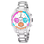 Zegarek męski Festina Chronograph z kolorową tarczą i srebrną metalową bransoletą