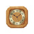 Kirschbaumfarbene Funk-Wanduhr mit Holzrahmen und Ziffernblatt mit Zeigern