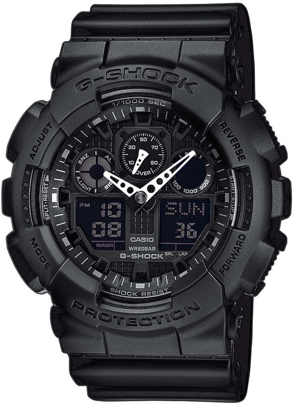 Casio G-Shock GA-100-1A1ER Herren Uhr • Stoßfest • 20 Bar Wasserdichtigkeit