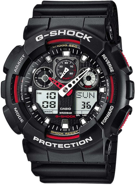 Casio G-Shock GA-100-1A4ER Unisex Uhr • Robustes Quarzwerk • 20 Bar Wasserdicht