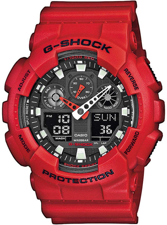Casio G-Shock GA-100 Uhr • Robust & Stoßfest • Analog-Digital Anzeige