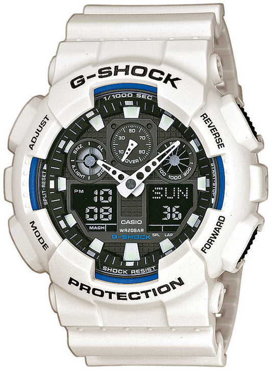 Casio G-SHOCK GA-100B-7A Herren Uhr • Robustes Design • Analog-Digital Zeitanzeige