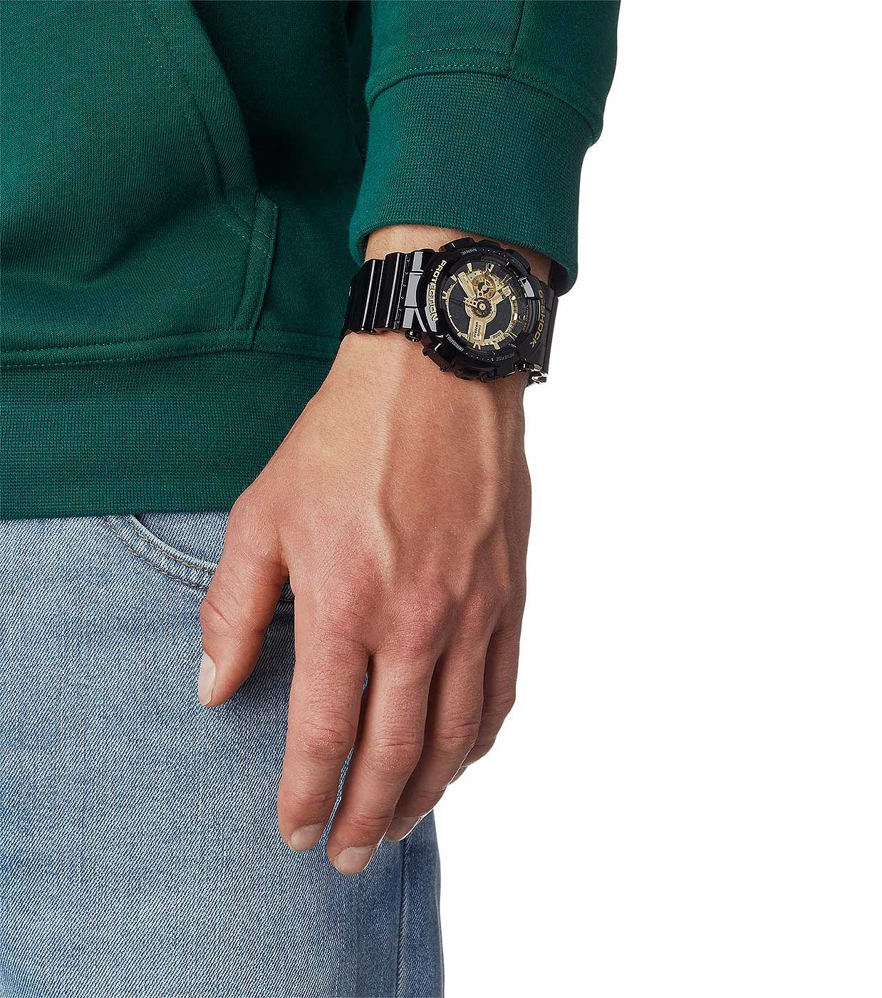 Casio G-SHOCK GA-110GB-1A Uhr • Robustes Resin • Analog-Digital