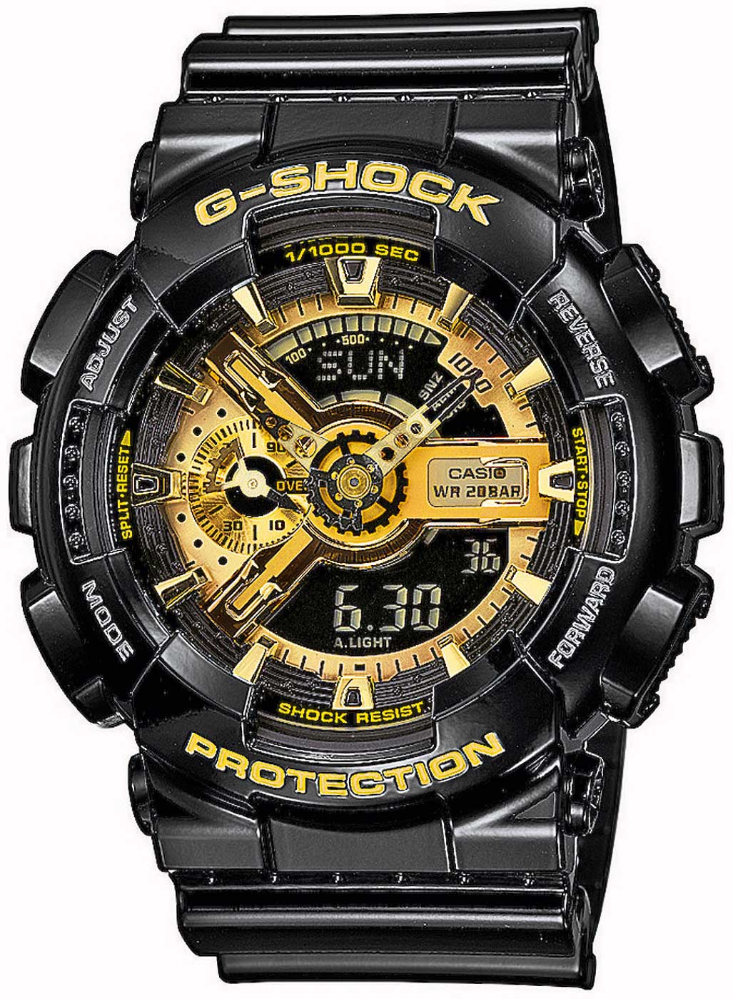 Casio G-SHOCK GA-110GB-1A Uhr • Robustes Resin • Analog-Digital