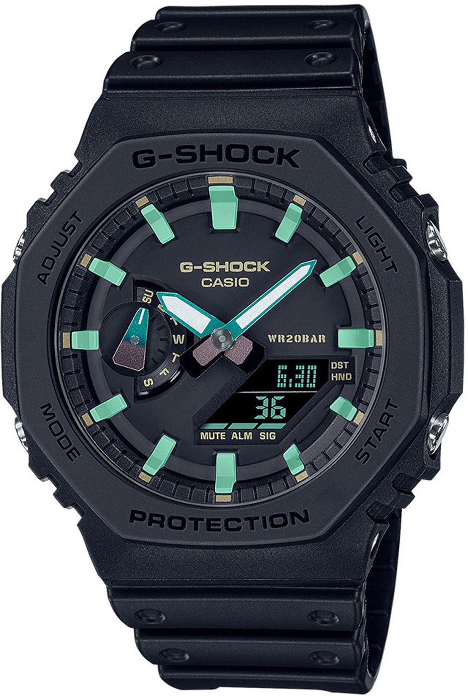 Casio G-Shock GA-2100RC-1A Uhr • Carbon Core Guard • 20 Bar Wasserdicht • Analog-Digital