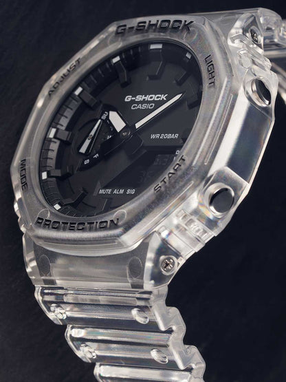 Montre Casio G-Shock GA-2100SKE-7AER pour homme • Carbon Core Guard • Heure universelle