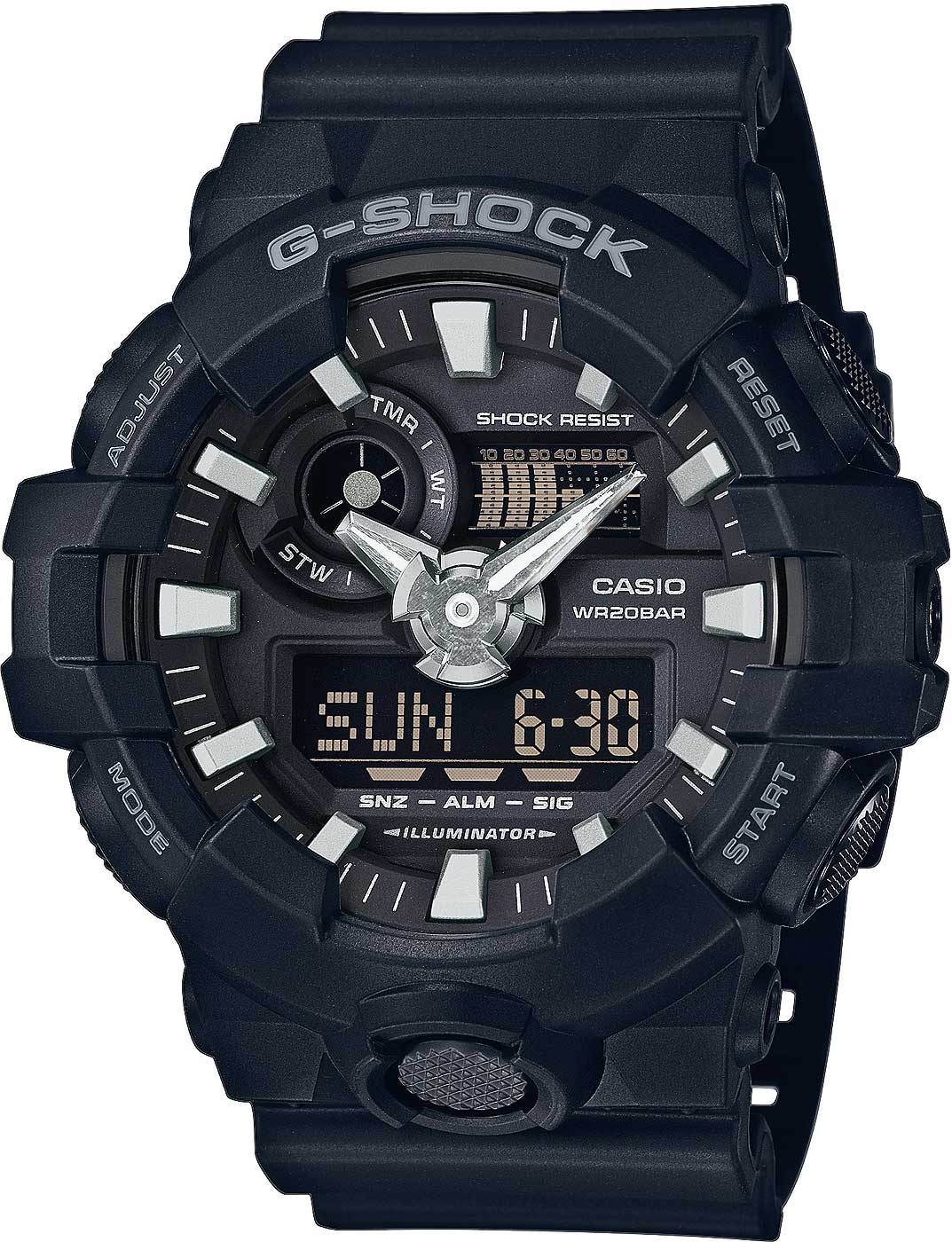 Casio G-SHOCK GA-700-1B Herren Uhr • Stoßfest • 20 Bar Wasserdicht