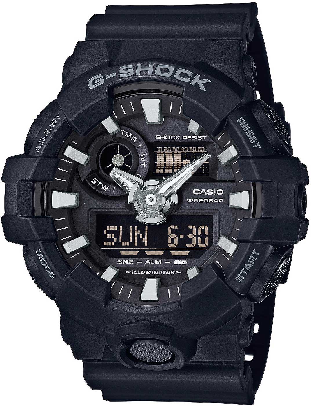 Casio G-SHOCK GA-700-1B Herren Uhr • Stoßfest • 20 Bar Wasserdicht