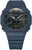 Zegarek męski Casio G-Shock z niebieską kopertą, ciemną tarczą i silikonowym paskiem