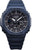 Zegarek męski Casio G-Shock z niebieską kopertą, ciemną tarczą i silikonowym paskiem