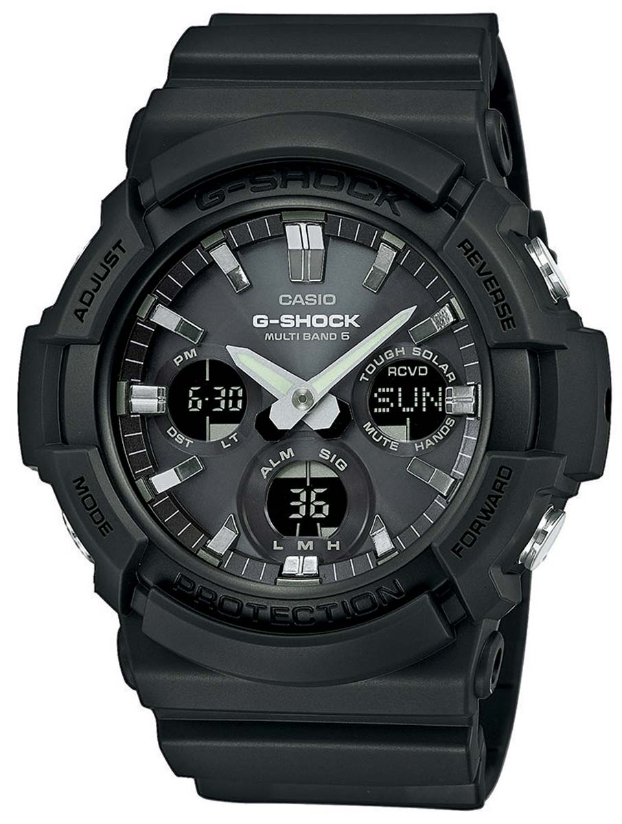 Casio G-Shock GAW-100B-1AER Herren Uhr • Funksolar • Robustes Resin-Gehäuse • 20 Bar Wasserdicht