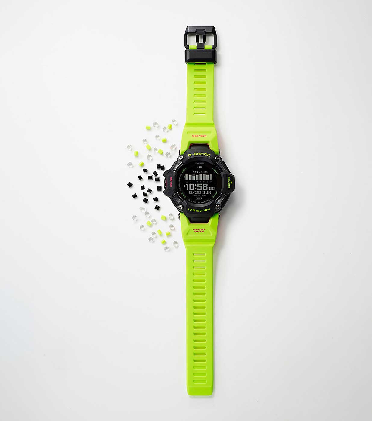 Casio G-SHOCK GBD-H2000-1A9ER Unisex Uhr • Solarbetrieben • Herzfrequenzmessung & GPS