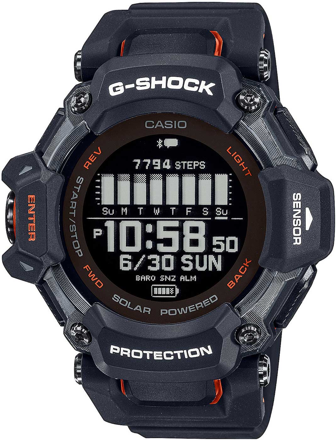Casio G-SHOCK GBD-H2000-1AER Herren Uhr • Solarladung • Herzfrequenzmessung