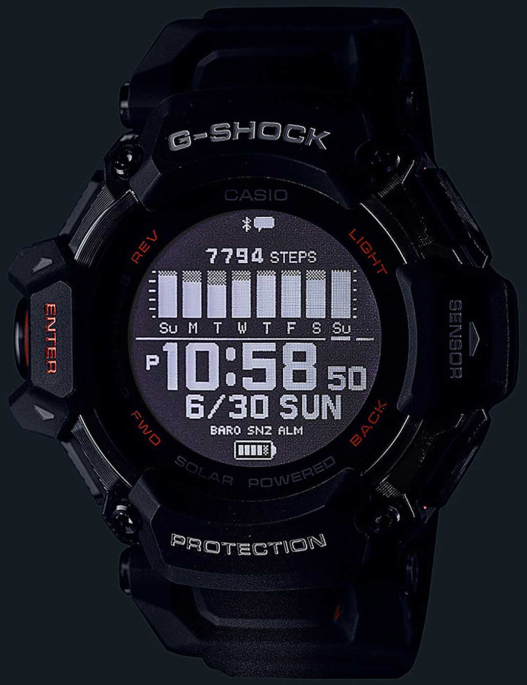 Casio G-SHOCK GBD-H2000-1AER Herren Uhr • Solarladung • Herzfrequenzmessung