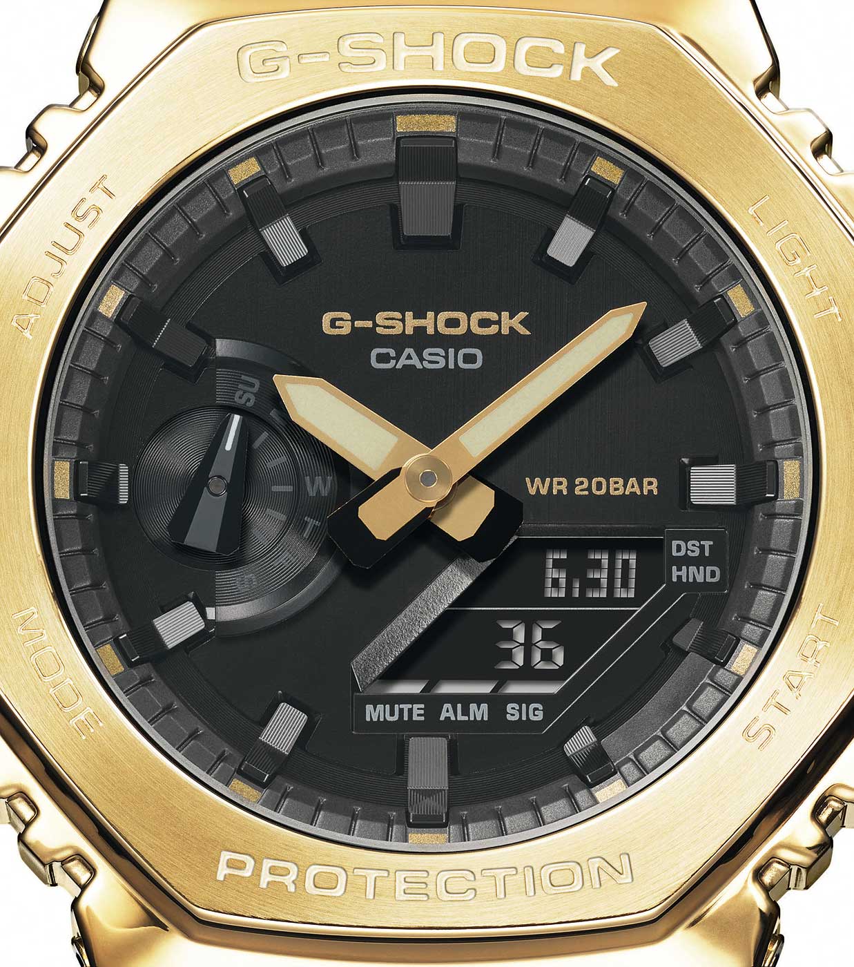 Casio G-Shock GM-2100G-1A9 Herren Uhr • Metalllünette • Stoßfest