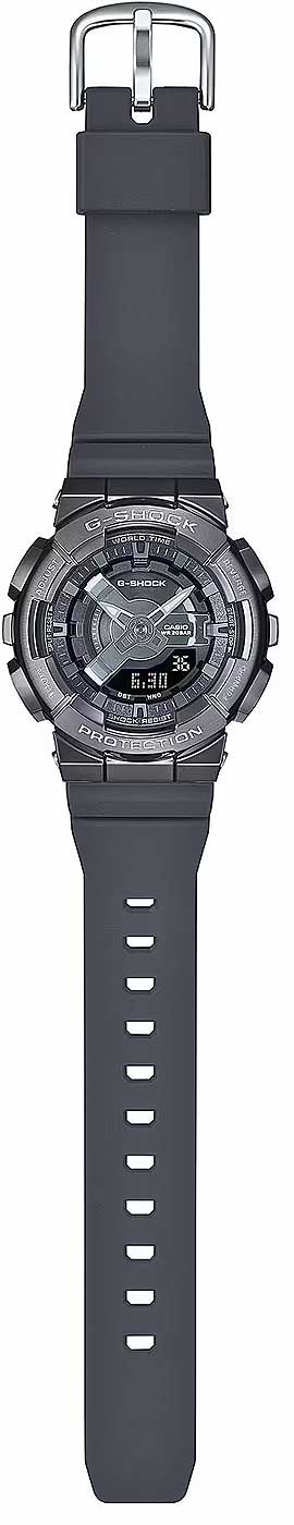 Casio G-Shock GM-S110B-8AER Damen Uhr • Edelstahl Lünette • 20 Bar Wasserdicht