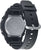 Zegarek Casio G-Shock z czarnym paskiem i srebrną sprzączką, widok z tyłu