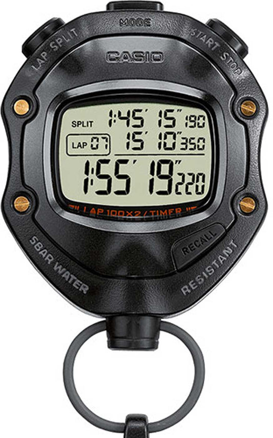 Casio Digital Stopwatch 6.4 cm Plastic • 1/1000s Precision • Waterproof