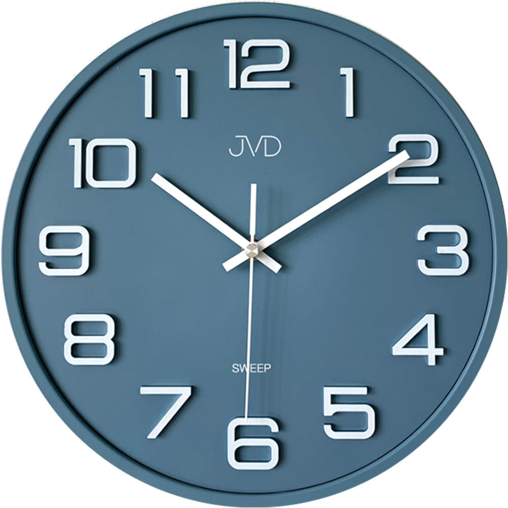 Horloge murale JVD 31x31 cm plastique • Mouvement silencieux • Design moderne