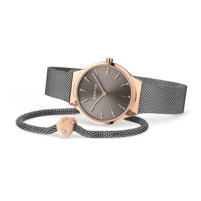 Montre pour femme Bering 12131-369-GWP • Verre saphir • Mouvement à quartz précis