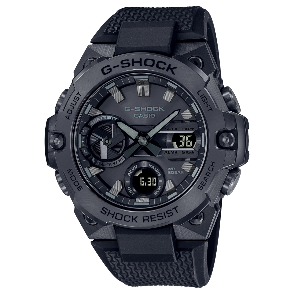 Zegarek męski Casio G-SHOCK z ciemnoniebieską tarczą i silikonowym paskiem