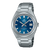 Zegarek męski Casio Edifice z niebieską tarczą, bransoletą ze stali szlachetnej i datownikiem na godzinie 5
