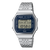 Zegarek cyfrowy Casio Vintage ABL-100WE-2AEF ze srebrną metalową bransoletą i niebieskim wyświetlaczem