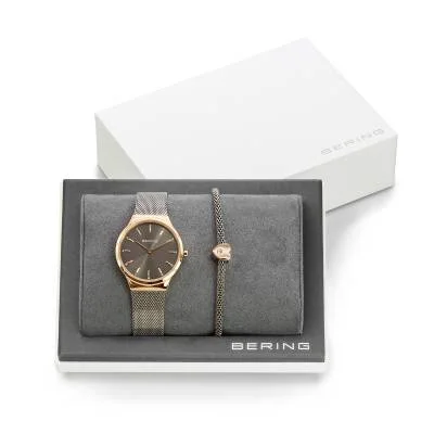 Montre pour femme Bering 12131-369-GWP • Verre saphir • Mouvement à quartz précis