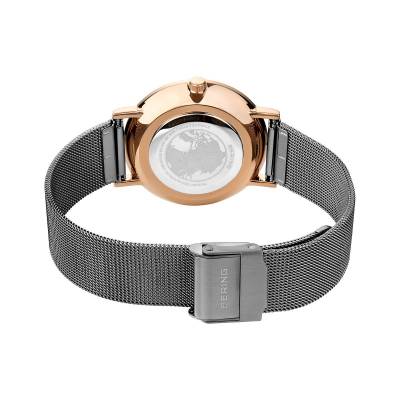 Bering Classic 13434-369 Damenuhr • Kratzfestes Saphirglas • Feines Milanaise-Armband