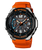 Zegarek męski G-Shock z pomarańczowym silikonowym paskiem, czarną kopertą i wyświetlaczem cyfrowym