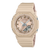 Zegarek damski G-Shock z paskiem z żywicy w kolorze piaskowym oraz wyświetlaczem analogowo-cyfrowym