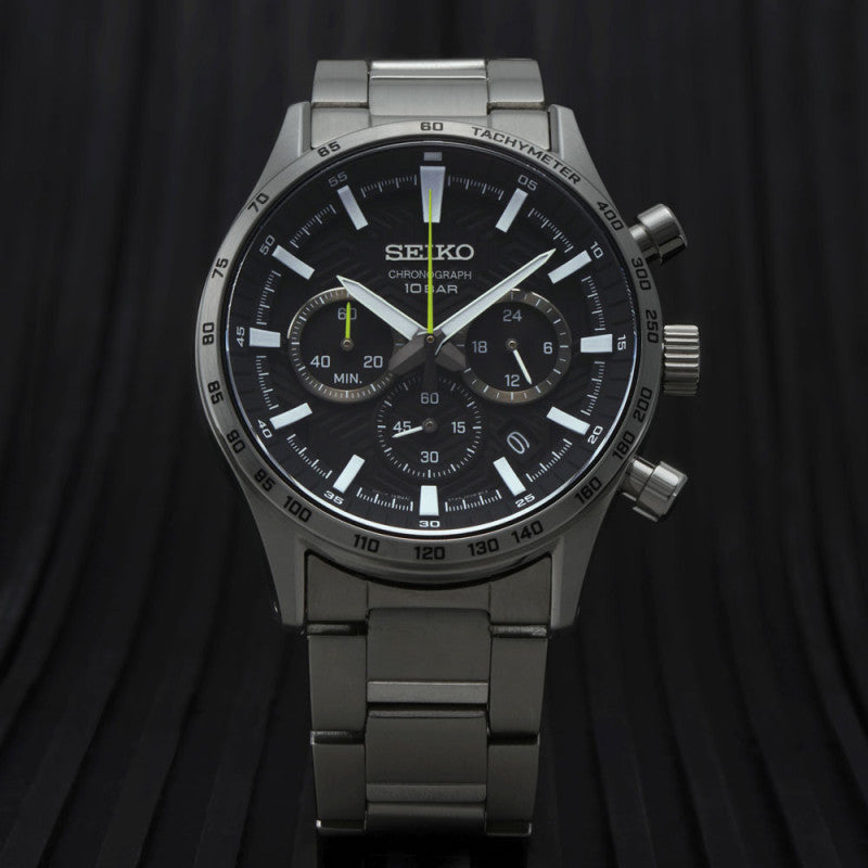 Montre pour homme Seiko SSB413P1 • Chronographe à quartz • Verre saphir