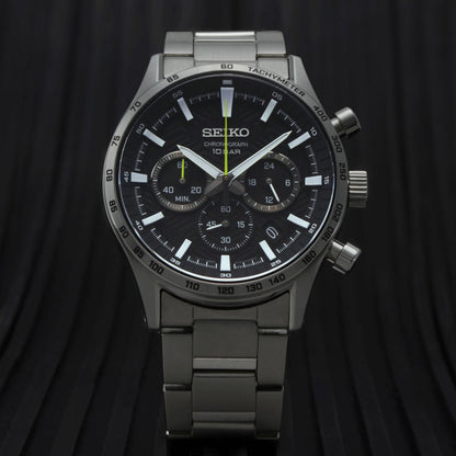 Montre pour homme Seiko SSB413P1 • Chronographe à quartz • Verre saphir