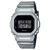 Zegarek męski G-Shock ze srebrną kopertą ze stali szlachetnej i czarnym wyświetlaczem cyfrowym
